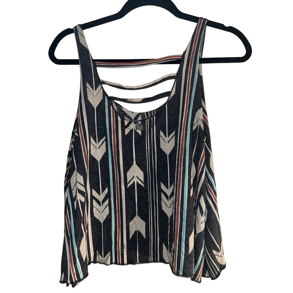 Billabong Tops - Billabong Blue Crop Tank Top with Cut Out Design